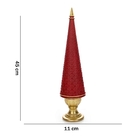Árvore Decorativa De Natal Em Resina Vermelho E Dourado 45 Cm