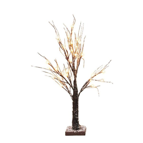 Arvore Natal Galhos Secos Nevados Com 36 Leds 60cm 1 Unidade