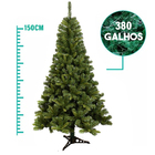Arvore Natal Real 150cm Com 380 Galhos Pé De Ferro Sodalita