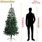 Arvore Natal Real 210cm Com 1150 Galhos Pé De Ferro Sodalita