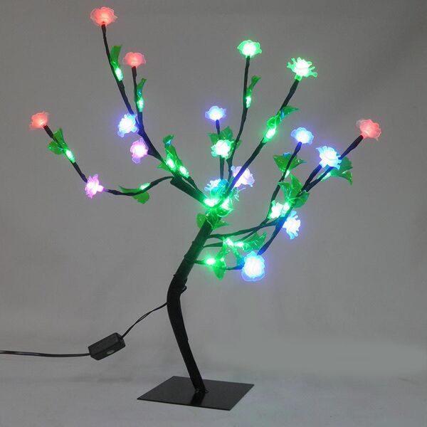 Arvore Pisca Pisca 36 Leds Roseira 54 Cm Abajur Decoracao Lum