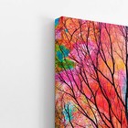 Árvores Coloridas Decorativo Arte Quadro Canvas 120x80cm