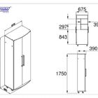 As 810 Bra Armario C/rodizio Para Lavanderia Com Porta-branco