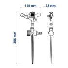 Aspersor De Impulso Metalico Para Engate Rapido Para Jardim T