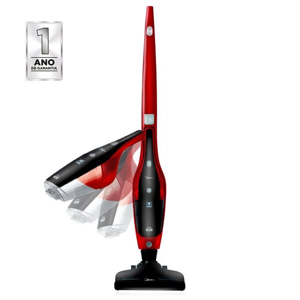 Aspirador De Pó Midea Ultra Red Sem Fio 2 Em 1 (vertical E Po