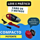 Aspirador De Pó Portátil Automotivo Com Bico Para Canto 12v