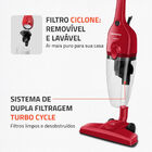Aspirador De Pó Turbo Cycle  Mondial  Vermelho E Preto  1500w