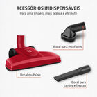 Aspirador De Pó Turbo Cycle  Mondial  Vermelho E Preto  1500w