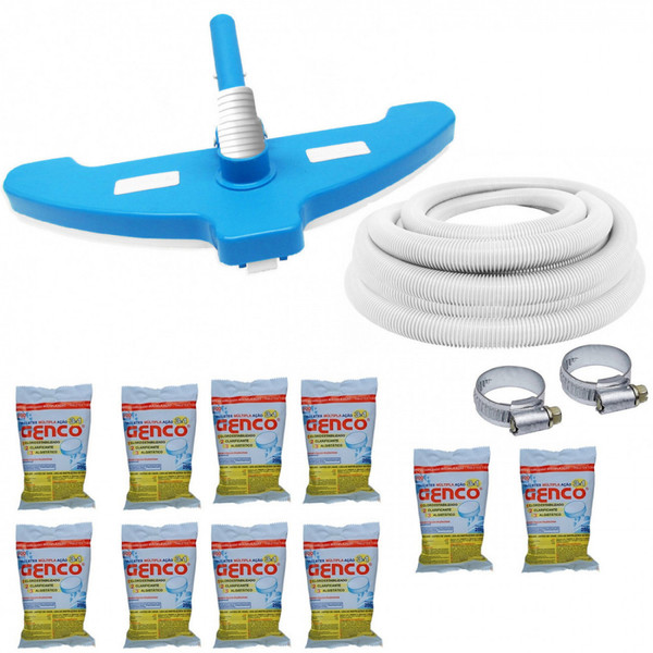 Aspirador Para Piscina Sem Cabo Mangueira 6m 10 Pastilhas De Cloro Leroy Merlin