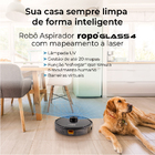 Aspirador Robô Ropo Glass 4 Preto 4 Em 1 Bivolt