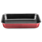 Assadeira Alta Retangular N 4 Antiaderente Cereja Mta 8989