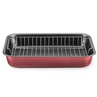 Assadeira Antiaderente Alta Nº3 Cereja Com Grelha Mta Cód. 89