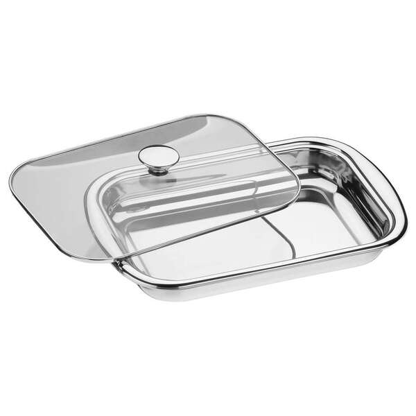 Assadeira Cosmos Tampa De Vidro Prata 39cm Tramontina
