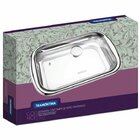 Assadeira Cosmos Tampa De Vidro Prata 44cm Tramontina