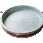 Assadeira De Pedra Sabão Com Alça De Cobre  25 0 Cm