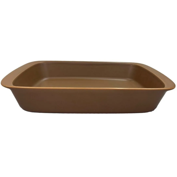 Assadeira De Porcelana 34cm Tango 2 Litros Marrom Oxford