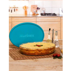 Assadeira De Vidro Oval Com Tampa Marinex 2,4l Travessa Refra