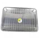 Assadeira Em Alumínio Com Grelha Retangular Borda Alta Forno