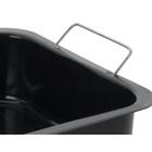 Assadeira Esmaltada Preta Retangular Com Alça Travessa Forno