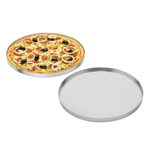 Assadeira Forma De Pizzas Caseiras Com Borda 35cm Pizzaria