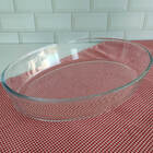 Assadeira Forma Travessa Grande De Vidro Temperado Oval 3,2 L