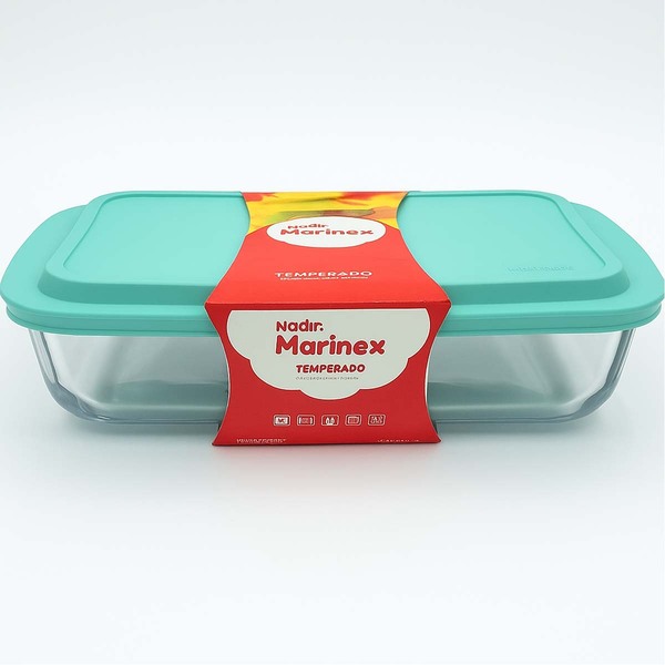 Assadeira Lasanheira Marinex Com Tampa Azul 3,7 Litros - Nadir