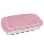 Assadeira Lasanheira Marinex Com Tampa Rosa 3,7 Litros - Nadi