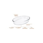 Assadeira Oval De Vidro 39 Cm X 27 Cm 4 L Cheff Brinox