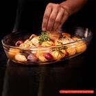 Assadeira Oval Em Vidro Brinox Cheff  39x27x6cm