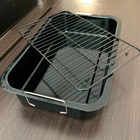 Assadeira Preta + Grelha Interna Esmaltada Retangular Forma