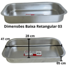 Assadeira Retangular Baixa 03 - Eirilar