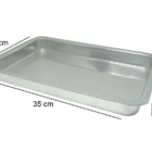 Assadeira Retangular De Alumínio Baixa Nº2 Roldan Prata 24x35