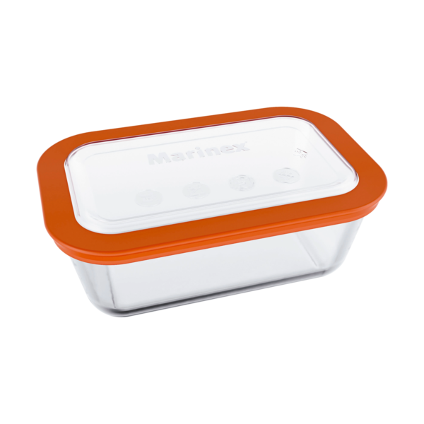 Assadeira Retangular Prática 750mL com Tampa Plástica Marinex