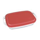 Assadeira Retangular Seletta 3,5L com Tampa Plástica Marinex