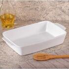 Assadeira Travessa Refratária Porcelana Com Alça 33,5cm Lyor