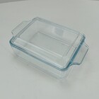 Assadeira Travessa Retangular Home&co Com Tampa Vidro Tempera