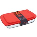 Assadeira Vidro Com Tampa De Plástico 5,3l 25x40cm Marinex