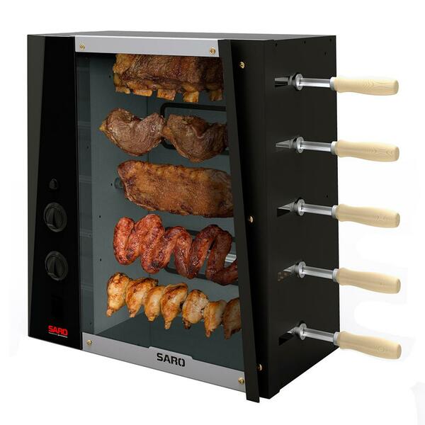 Assador A Gás Natural Saro 5 Espetos Rotativos Chrgn