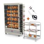 Assador De Frango Gás 6 Espetos Infra Pr-631 + Tesoura + Carr