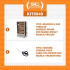 Assador De Frango Gás 6 Espetos Tubular Pr-634 Progás + Tesou