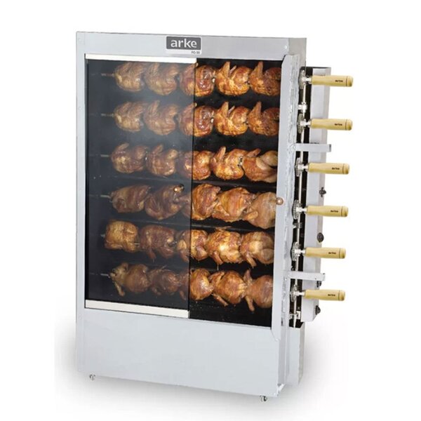Assador De Frangos A Gás Arke 6 Queimadores Fg-30