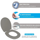 Assento Almofadado Astra Aspen Cinza Taskcz87