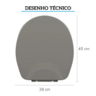 Assento Almofadado Astra Aspen Cinza Taskcz87