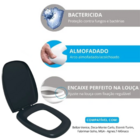 Assento Almofadado Astra Monte Carlo Preto Tpkas Eb95