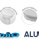 Assento Almofadado Cinza Escuro Alumasa