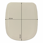 Assento Almofadado para Vaso Sanitário com Fechamento Comum Retangular Bege Sicmol