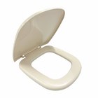 Assento Almofadado para Vaso Sanitário com Fechamento Comum Retangular Bege Sicmol