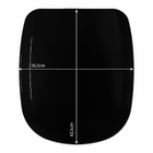 Assento Almofadado para Vaso Sanitário com Fechamento Comum Retangular Preto Sicmol