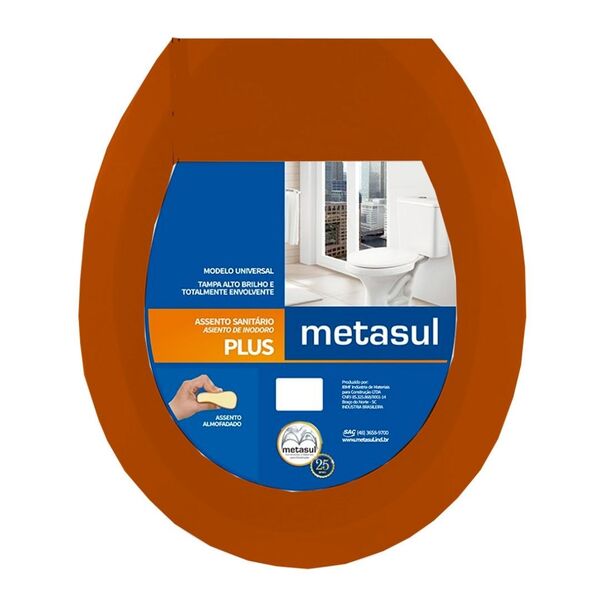 Assento Almofadado Oval Universal Convencional Plus Caramelo