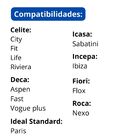 Assento Almofadado Sabatini Icasa Celite Life Riviera Preto